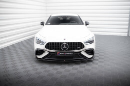 Cup Spoilerlippe Front Ansatz V.1 für Mercedes-AMG GT 43 4 Türer Coupe V8 Styling Paket schwarz Hochglanz