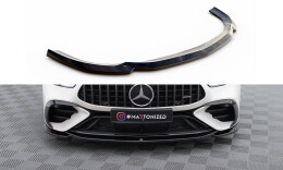 Cup Spoilerlippe Front Ansatz V.1 für Mercedes-AMG GT 43 4 Türer Coupe V8 Styling Paket schwarz Hochglanz