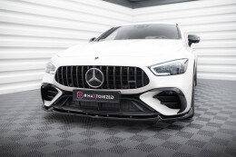 Cup Spoilerlippe Front Ansatz V.2 für Mercedes-AMG GT 43 4 türer Coupe V8 Styling Package schwarz Hochglanz