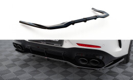 Mittlerer Cup Diffusor Heck Ansatz DTM Look für Mercedes-AMG GT 43 4 Türer Coupe V8 Styling Paket schwarz Hochglanz