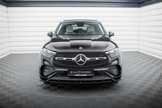 Cup Spoilerlippe Front Ansatz für Mercedes GLC SUV / Coupe AMG-Line X254 / C254 schwarz Hochglanz