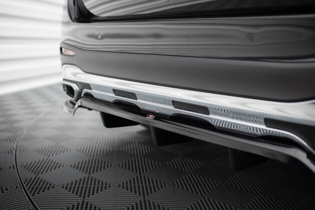 Mittlerer Cup Diffusor Heck Ansatz DTM Look passend für Mercedes-Benz GLC AMG-Line X254 schwarz Hochglanz