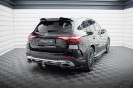 Mittlerer Cup Diffusor Heck Ansatz DTM Look für Mercedes GLC AMG-Line X254 schwarz Hochglanz