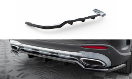 Mittlerer Cup Diffusor Heck Ansatz DTM Look passend für Mercedes-Benz GLC AMG-Line X254 schwarz Hochglanz