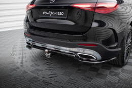 Mittlerer Cup Diffusor Heck Ansatz DTM Look passend für Mercedes-Benz GLC AMG-Line X254 schwarz Hochglanz