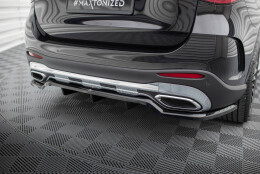 Mittlerer Cup Diffusor Heck Ansatz DTM Look passend für Mercedes-Benz GLC AMG-Line X254 schwarz Hochglanz
