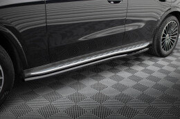 Seitenschweller Ansatz Cup Leisten für Mercedes-Benz GLC AMG-Line X254 schwarz Hochglanz
