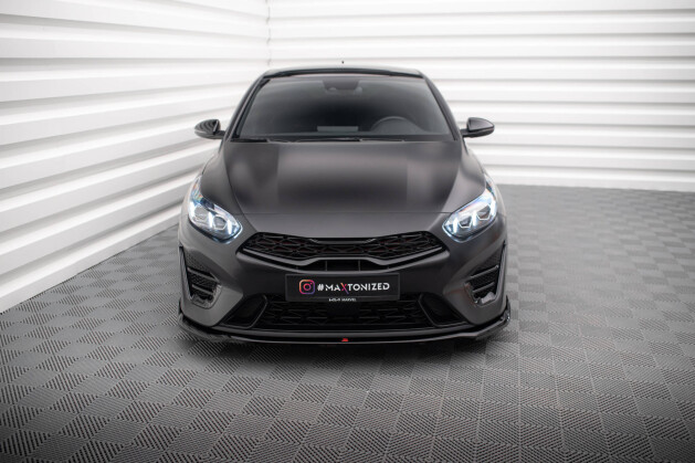 Cup Spoilerlippe Front Ansatz V.1 für Kia Proceed GT Mk3 FL / Ceed GT / GT - Line Mk1 FL schwarz Hochglanz