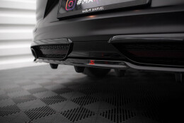 Mittlerer Cup Diffusor Heck Ansatz DTM Look passend für Kia Proceed GT Mk1 Facelift schwarz Hochglanz