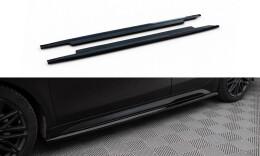 Seitenschweller Ansatz Cup Leisten passend für Kia Proceed GT / GT-Line Mk1 Facelift / Ceed GT Mk3 Facelift schwarz Hochglanz