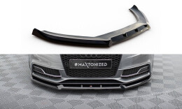 Cup Spoilerlippe Front Ansatz V.3 für Audi S5 / A5 S-Line 8T Facelift schwarz Hochglanz