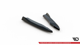 Heck Ansatz Flaps Diffusor passend für Audi S5 / A5 S-Line Coupe 8T Facelift schwarz Hochglanz