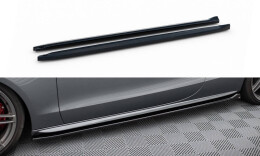Seitenschweller Ansatz Cup Leisten V.2 für Audi S5 / A5 S-Line Coupe 8T schwarz Hochglanz