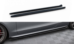 Seitenschweller Ansatz Cup Leisten V.2 passend für Audi S5 / A5 S-Line Coupe 8T schwarz Hochglanz