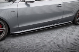 Seitenschweller Ansatz Cup Leisten V.2 passend für Audi S5 / A5 S-Line Coupe 8T schwarz Hochglanz