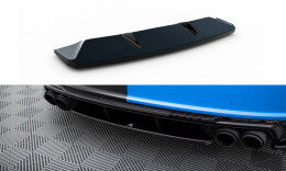 Mittlerer Cup Diffusor Heck Ansatz passend für Audi TT S 8S Facelift schwarz Hochglanz
