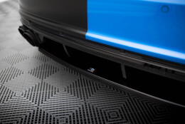 Mittlerer Cup Diffusor Heck Ansatz passend für Audi TT S 8S Facelift schwarz Hochglanz