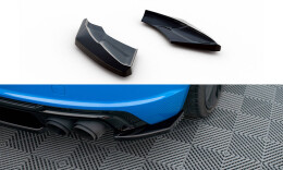 Heck Ansatz Flaps Diffusor passend für Audi TT S 8S Facelift schwarz Hochglanz