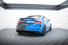 Heck Ansatz Flaps Diffusor passend für Audi TT S 8S Facelift schwarz Hochglanz
