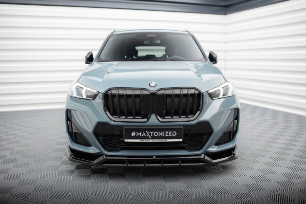 Cup Spoilerlippe Front Ansatz passend für BMW X1 M-Paket U11 schwarz Hochglanz