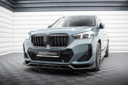 Cup Spoilerlippe Front Ansatz passend für BMW X1 M-Paket U11 schwarz Hochglanz
