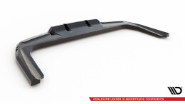 Mittlerer Cup Diffusor Heck Ansatz DTM Look passend für BMW X1 M-Paket U11 schwarz Hochglanz