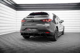 Heck Spoiler Aufsatz Abrisskante für Mazda 3 Mk4 schwarz Hochglanz