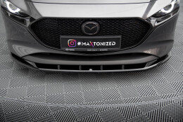 Cup Spoilerlippe Front Ansatz V.1 passend für Mazda 3 Mk4 schwarz Hochglanz