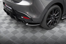 Heck Ansatz Flaps Diffusor passend für Mazda 3 Mk4 schwarz Hochglanz