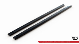 Seitenschweller Ansatz Cup Leisten für Mazda 3 Mk4 schwarz Hochglanz