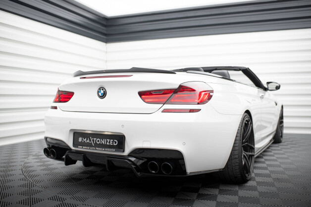Heck Spoiler Aufsatz Abrisskante passend für BMW M6 / 6 M-Paket Cabriolet F12 schwarz Hochglanz