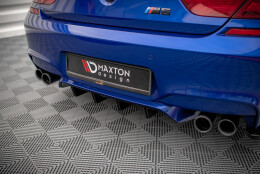 Heck Ansatz Diffusor passend für BMW M6 Gran Coupe / Coupe / Cabriolet F06 / F13 / F12 schwarz Hochglanz