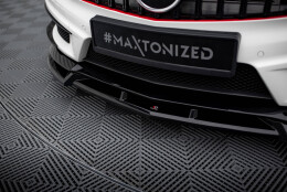 Cup Spoilerlippe Front Ansatz V.3 passend für Mercedes-Benz A45 AMG W176 schwarz Hochglanz
