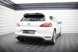 Heck Spoiler Aufsatz Abrisskante passend für VW Scirocco Mk3 Facelift schwarz Hochglanz
