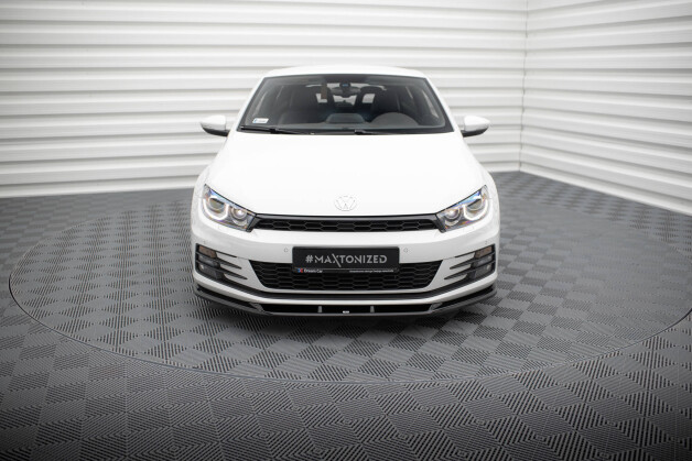 Cup Spoilerlippe Front Ansatz V.1 passend für VW Scirocco Mk3 Facelift schwarz Hochglanz