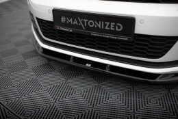 Cup Spoilerlippe Front Ansatz V.1 passend für VW Scirocco Mk3 Facelift schwarz Hochglanz