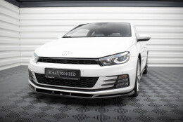 Cup Spoilerlippe Front Ansatz V.1 passend für VW Scirocco Mk3 Facelift schwarz Hochglanz