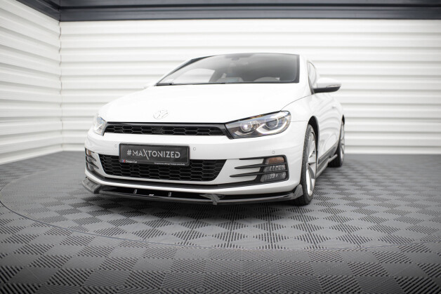Cup Spoilerlippe Front Ansatz V.2 passend für VW Scirocco Mk3 Facelift schwarz Hochglanz