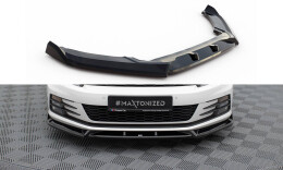 Cup Spoilerlippe Front Ansatz V.2 passend für VW Scirocco Mk3 Facelift schwarz Hochglanz