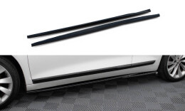 Seitenschweller Ansatz Cup Leisten für Volkswagen Scirocco Mk3 Facelift schwarz Hochglanz