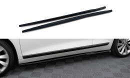 Seitenschweller Ansatz Cup Leisten passend für VW Scirocco Mk3 Facelift schwarz Hochglanz