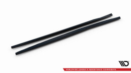 Seitenschweller Ansatz Cup Leisten passend für VW Scirocco Mk3 Facelift schwarz Hochglanz