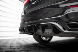 Mittlerer Cup Diffusor Heck Ansatz V.1 passend für Mercedes-AMG GLC 63 SUV X253 schwarz Hochglanz