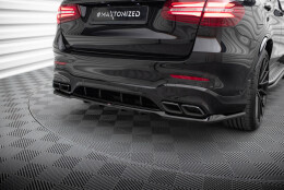 Mittlerer Cup Diffusor DTM Look Heck Ansatz V.2 für Mercedes-AMG GLC 63 SUV X253 schwarz Hochglanz