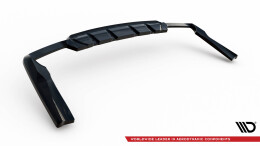 Mittlerer Cup Diffusor Heck Ansatz V.2 passend für Mercedes-AMG GLC 63 SUV X253 schwarz Hochglanz