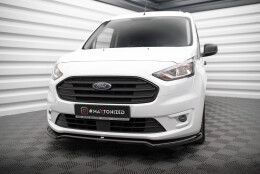 Cup Spoilerlippe Front Ansatz V.1 passend für Ford Transit Connect Mk2 Facelift schwarz Hochglanz