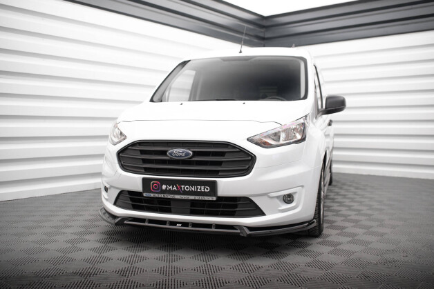 Cup Spoilerlippe Front Ansatz V.2 passend für Ford Transit Connect Mk2 Facelift schwarz Hochglanz