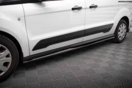Seitenschweller Ansatz Cup Leisten für Ford Transit Connect Mk2 Facelift schwarz Hochglanz