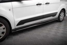 Seitenschweller Ansatz Cup Leisten passend für Ford Transit Connect L2 Mk2 Facelift schwarz Hochglanz