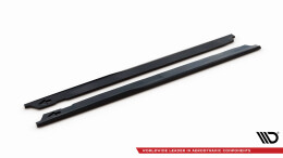 Seitenschweller Ansatz Cup Leisten passend für Ford Transit Connect L2 Mk2 Facelift schwarz Hochglanz